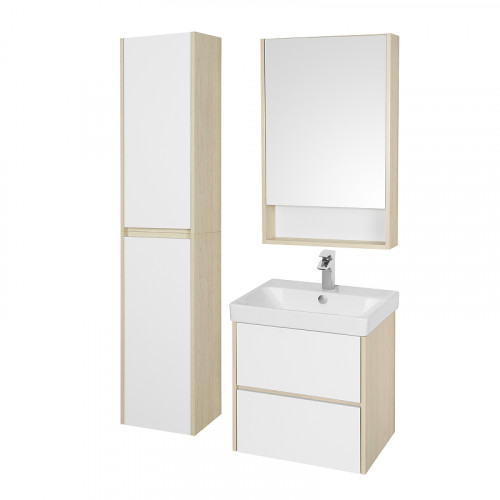 Тумба под раковину Aquaton Сканди 55 1A251701SDB20 подвесная Белый Дуб верона МДФ / ЛДСП