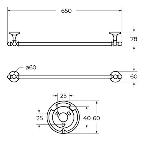 Полотенцедержатель Art&Max Antic Crystal AM-E-2624SJ-Br Бронза
