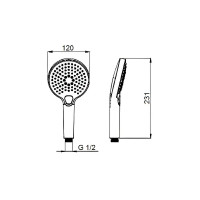 Ручной душ AQUAme AQM8510GM цвет Оружейный металл