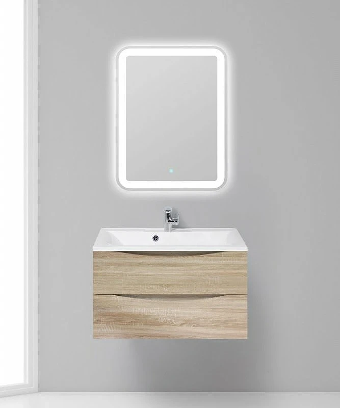 Тумба под раковину BelBagno Marino 80 MARINO-800-2C-SO-WO-P подвесная Rovere Bianco МДФ / ЛДСП