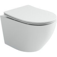 Унитаз Ceramicanova Uno Rimless CN11001 подвесной Белый с сиденьем Микролифт фарфор подвесной