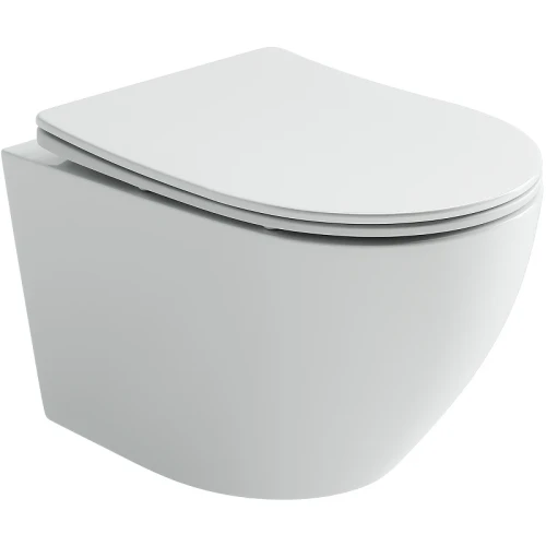 Унитаз Ceramicanova Uno Rimless CN11001 подвесной Белый с сиденьем Микролифт фарфор подвесной