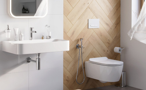 Гигиенический душ со смесителем Excellent Pi Arex AREX.1204CR Хром латунь на стену