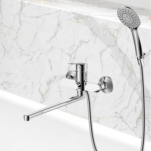 Смеситель для ванны WesnaArt Tis TIS21-320 универсальный Хром