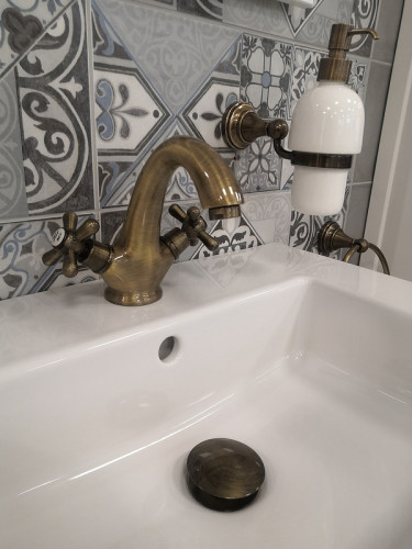 Смеситель для раковины Rav Slezak Morava retro MK128.5SM Бронза латунь