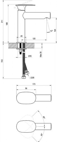 Смеситель для раковины Ravak Spring SG 012.10WHM X070565 цвет Белый