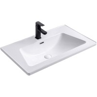 Раковина Royce Pro 80 RCW-140580WH Белая фаянс полувстраиваемая
