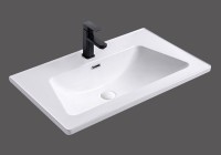 Раковина Royce Pro 80 RCW-140580WH Белая фаянс полувстраиваемая