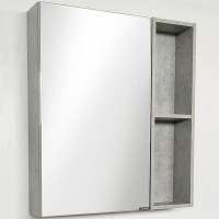 Зеркальный шкаф Comforty Осло 60 00-00006490 Бетон светлый МДФ / ЛДСП, стекло