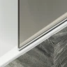 Шторка на ванну Maybah Glass MGV-625-1 800x1400 поворотная на монопетле Белый стекло бронзовое матовое