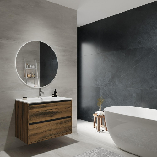 Тумба под раковину ЗОВ Парма 90 P90AT подвесная цвет Древесина Аттик