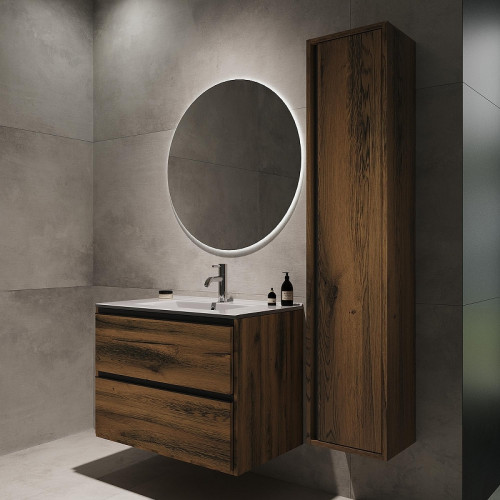 Тумба под раковину ЗОВ Парма 90 P90AT подвесная цвет Древесина Аттик