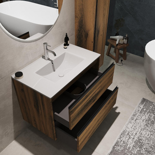 Тумба под раковину ЗОВ Парма 90 P90AT подвесная цвет Древесина Аттик