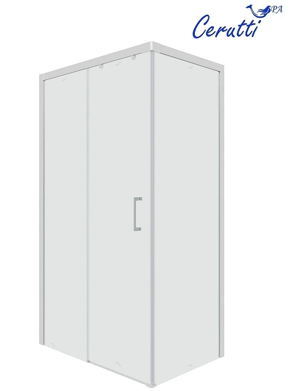 Душевой уголок Ceruttispa Vito 110x80 L 12023 профиль цвет Хром стекло прозрачное