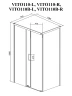 Душевой уголок Ceruttispa Vito 110x80 L 12023 профиль цвет Хром стекло прозрачное