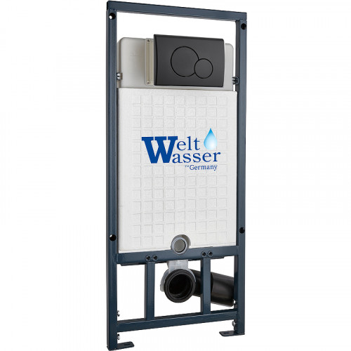 Инсталляция WeltWasser WW Marberg 507 RD BL 10000011214 для унитаза с Черной матовой клавишей смыва пластик