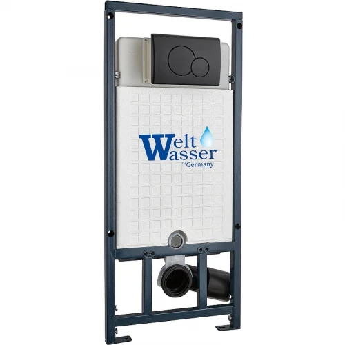 Инсталляция WeltWasser WW Marberg 507 RD BL 10000011214 для унитаза с Черной матовой клавишей смыва пластик