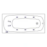 Акриловая ванна Whitecross Layla 180x80 0102.180080.100.LINE.GL с гидромассажем