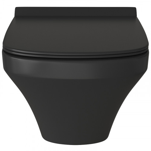 Унитаз Grossman GR-4440BMS подвесной Черный матовый с сиденьем Микролифт фаянс подвесной