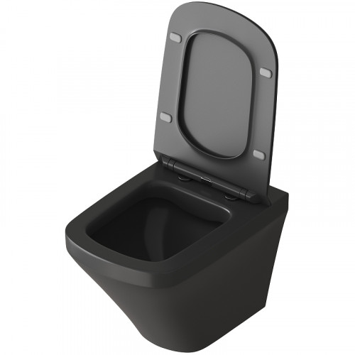 Унитаз Grossman GR-4440BMS подвесной Черный матовый с сиденьем Микролифт фаянс подвесной