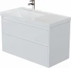 Тумба под раковину Aquanet Nova Lite 2.0 100 L 346313 подвесная цвет Белый глянец