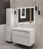 Тумба под раковину Aquanet Nova Lite 2.0 100 L 346313 подвесная цвет Белый глянец