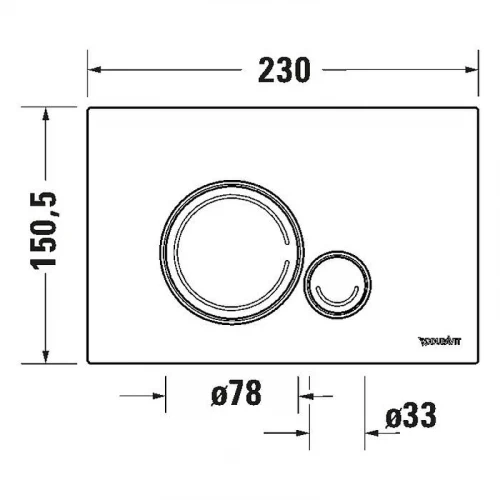 Кнопка смыва для инсталляции Duravit DuraSystem WD5010011000/WF5120011010 цвет Белый