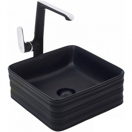Раковина-чаша WeltWasser Elbach 20755 MB 40 10000005793 Черная матовая фаянс накладная