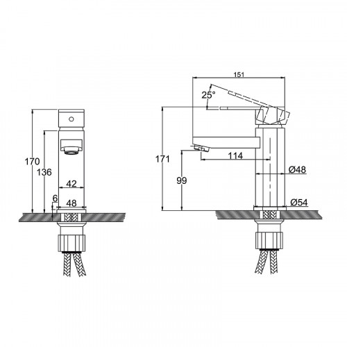 Смеситель для раковины Kaiser Sonat 34011-1 Бронза латунь
