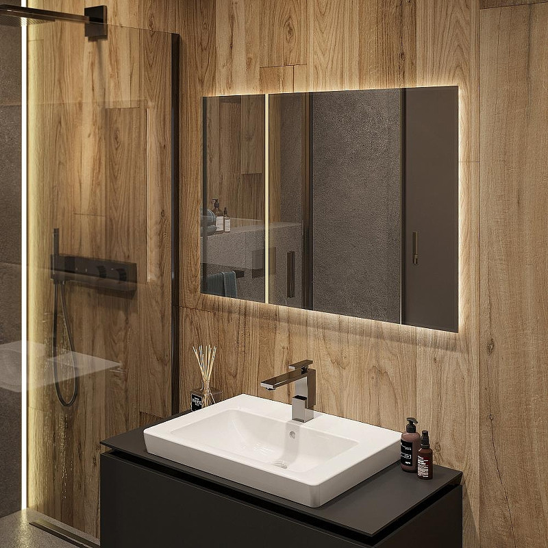 Зеркало DIWO Элиста 100 ЗЛП1746 с подсветкой с бесконтактным выключателем