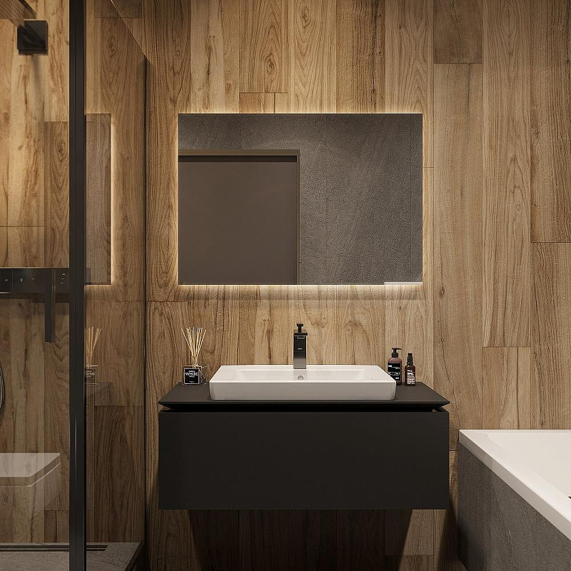 Зеркало DIWO Элиста 100 ЗЛП1746 с подсветкой с бесконтактным выключателем