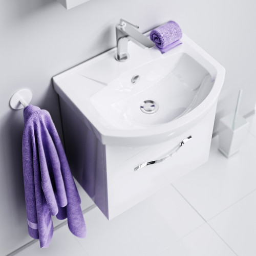 Тумба под раковину Aqwella Аллегро 50 Agr.01.05/1 подвесная Белая МДФ / ЛДСП