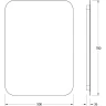 Зеркало Defesto Opti 50x70 DF 2804 с подсветкой 21W-4500К/Без выключателя/Нейтральный белый свет