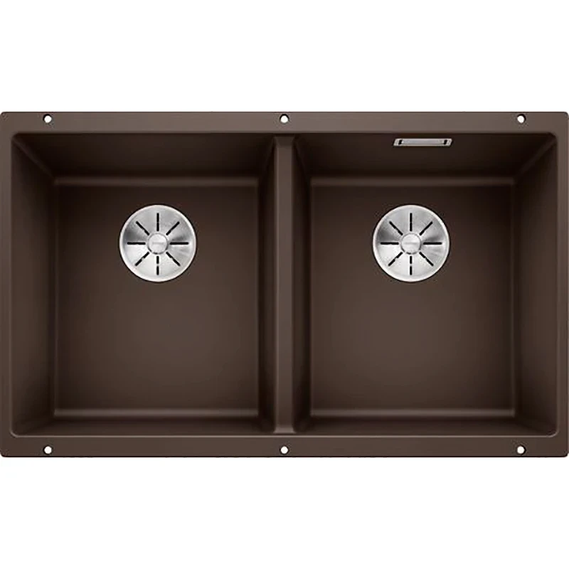 Кухонная мойка Blanco Subline 350/350-U 523583 Кофе искусственный камень (литьевой мрамор) встраиваемый
