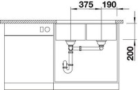 Кухонная мойка Blanco Subline 350/350-U 523583 Кофе искусственный камень (литьевой мрамор) встраиваемый