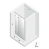 Душевая дверь New Trendy Avexa Black 140 L EXK-1558 профиль Черный стекло прозрачное
