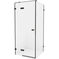 Душевой уголок New Trendy Avexa Black 90х90 L EXK-1576 профиль Черный стекло прозрачное