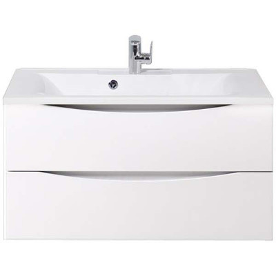Тумба под раковину BelBagno Marino 90 MARINO-900-2C-SO-BL-P подвесная Bianco Lucido МДФ / ЛДСП