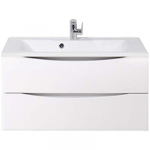 Тумба под раковину BelBagno Marino 90 MARINO-900-2C-SO-BL-P подвесная Bianco Lucido МДФ / ЛДСП