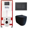 Комплект унитаза биде с инсталляцией Tece Base TC413N2VP1 с сиденьем Микролифт и клавишей смыва цвет Белый