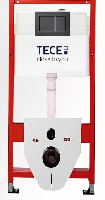 Комплект унитаза биде с инсталляцией Tece Base TC413N2VP1 с сиденьем Микролифт и клавишей смыва цвет Белый