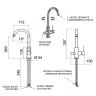 Смеситель для кухни Remer Minimal N792DW Хром латунь