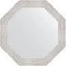 Зеркало Evoform Octagon 63х63 BY 3737 в багетной раме - Серебряный дождь 70 мм стекло