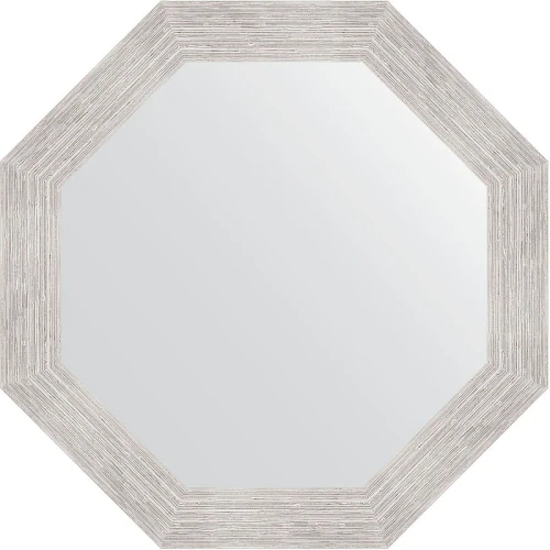 Зеркало Evoform Octagon 63х63 BY 3737 в багетной раме - Серебряный дождь 70 мм стекло