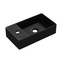 Раковина Wellsee WC Area 41 L 321808000 цвет Черный матовый