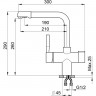 Смеситель для кухни Point PN3104B Черный Хром латунь