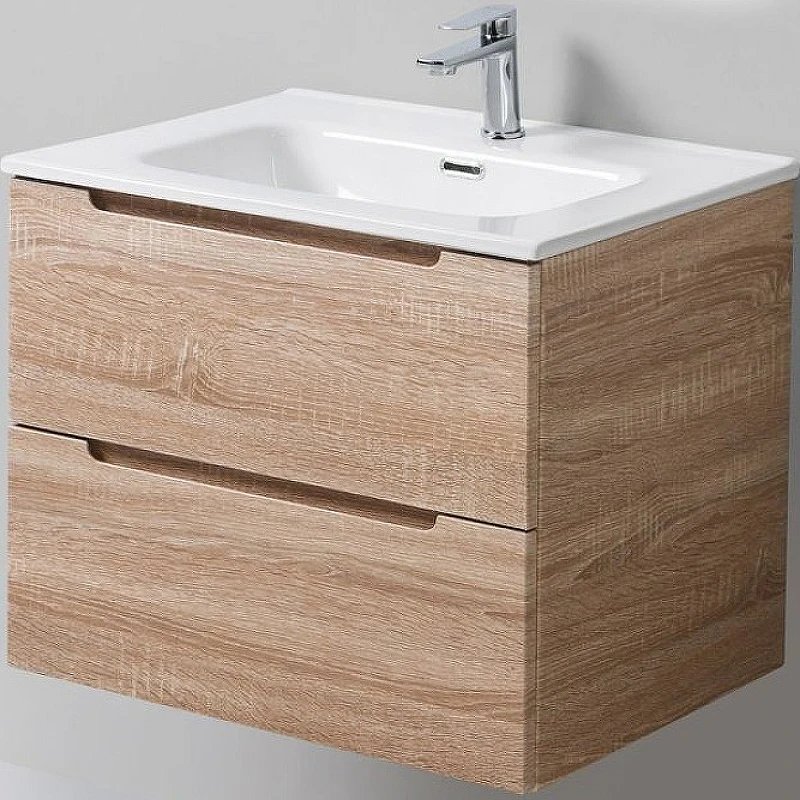 Тумба под раковину BelBagno Etna 60 ETNA-600-2C-SO-WO-P подвесная Rovere Bianco МДФ / ЛДСП