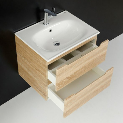 Тумба под раковину BelBagno Etna 60 ETNA-600-2C-SO-WO-P подвесная Rovere Bianco МДФ / ЛДСП