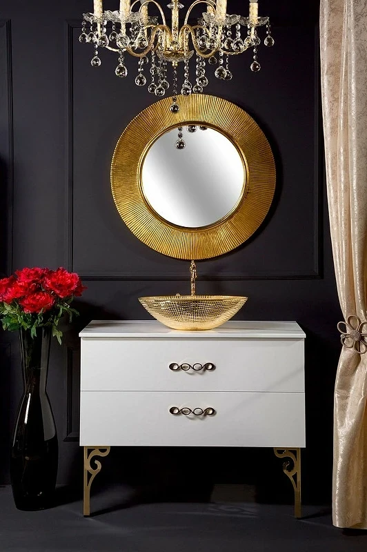 Зеркало Boheme NeoArt Shine 82 528-G Золото стекло