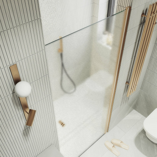 Душевая дверь Maybah Glass MGD-814-2 900x1980 на монопетле Бронза стекло сатиновое